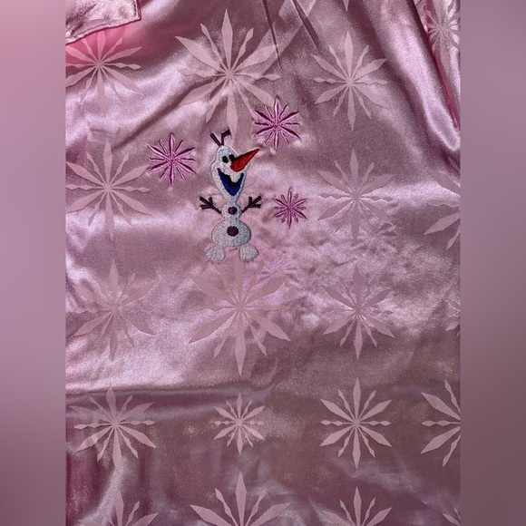 Disney Parks LIKE NEW Frozen Pink Hombre Snowflake Olaf Comfy Pajama Set 2XL - Picture 5 of 6